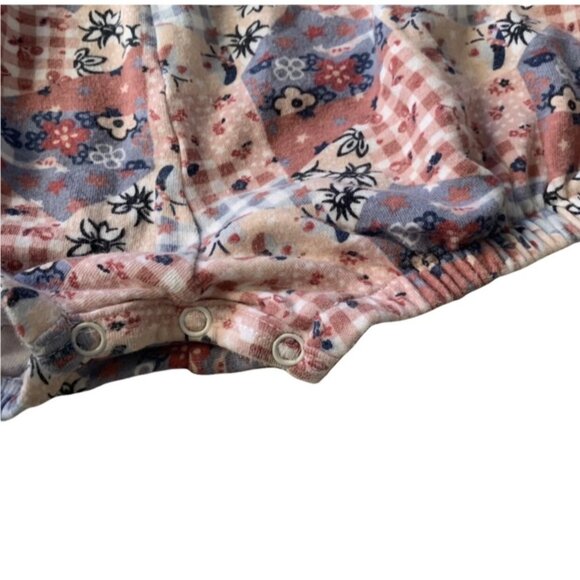 Vintage Grunge Floral Print Bubble Romper 24 Months - Picture 3 of 6